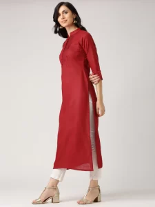 libas red kurta